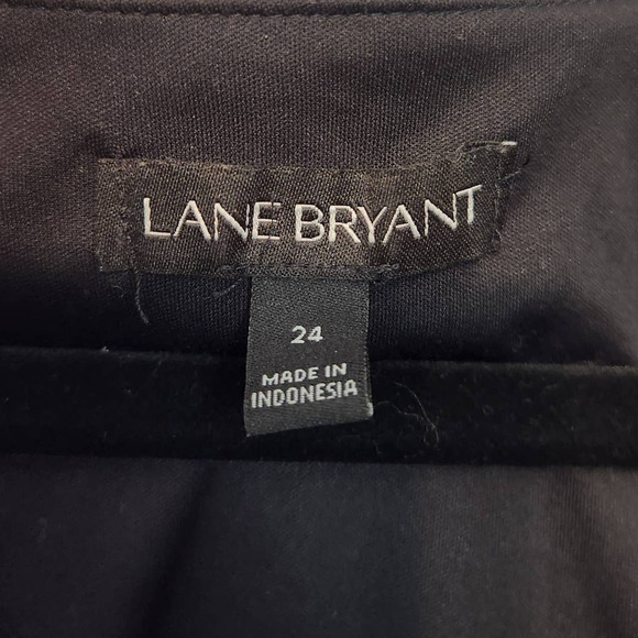 Lane Bryant Black Floral Swiss Dot Short sleeve Maxi Women's Dress 24 - Picture 2 of 10